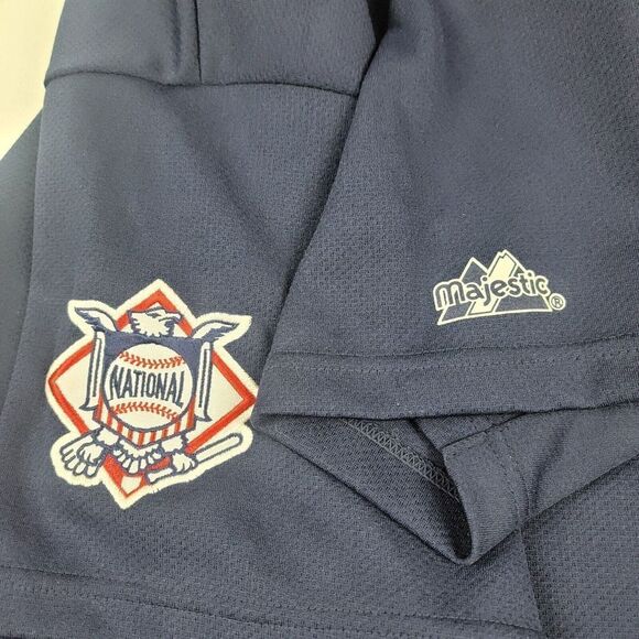 Vintage 90s Majestic MLB Atlanta Braves Andruw Jones #25 Jersey Men's 2XL Navy - Picture 12 of 13